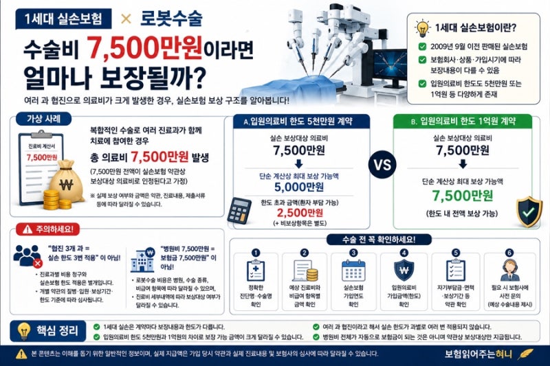 1세대 실손보험과 로봇수술