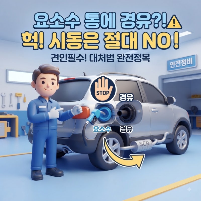 요소수 통에 경유 잘못 넣었을 때 시동 걸면 절대 안 되는 이유와 대처법