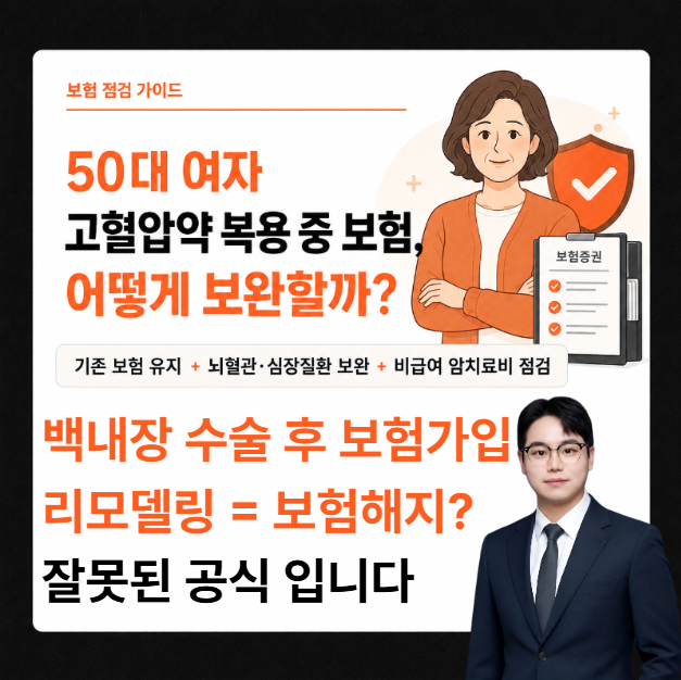 50대 백내장 수술 고혈압 유병자보험 가입, 뇌혈관·심장질환 진단비 수술비 보완 보장범위 ....