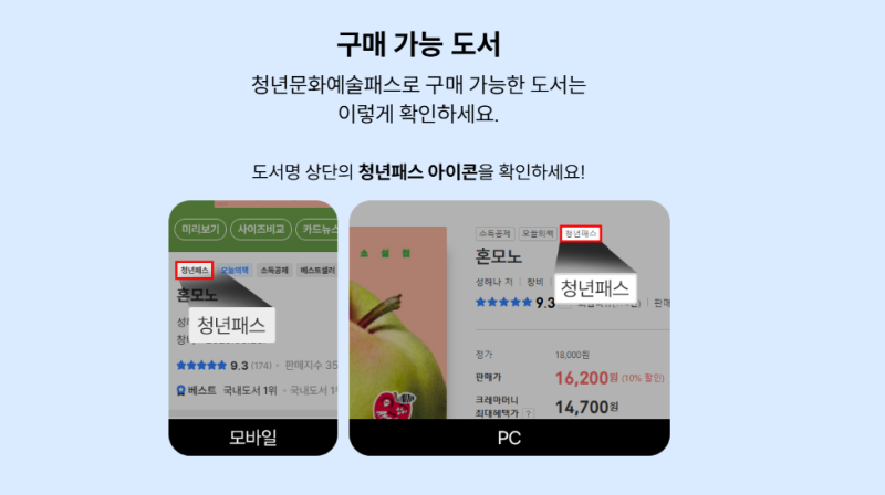 청년문화예술패스 책 도서 저렴하게 구입하는 사용법 사용처 정보 정리. (ft.신청기간)