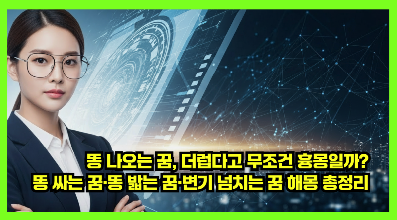 똥 나오는 꿈, 더럽다고 무조건 흉몽일까? 똥 싸는 꿈·똥 밟는 꿈·변기 넘치는 꿈 해몽 총정....