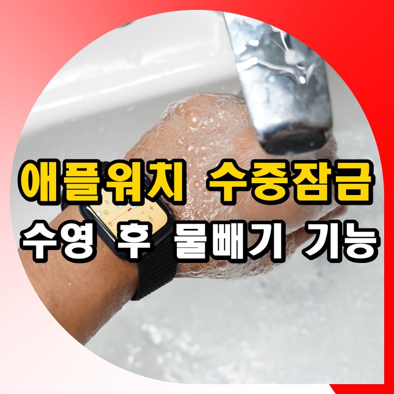 애플워치 수중 잠금 모드 수영 후 물빼기 기능 활용법