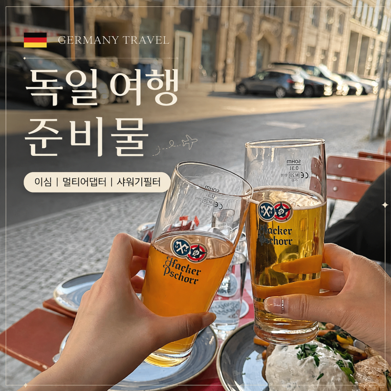 독일 여행 준비물 총정리 콘센트 모양 전압부터 멀티 어댑터 샤워기 필터까지
