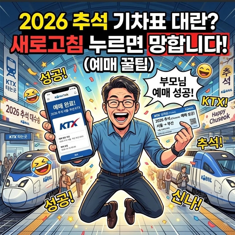 2026 추석 KTX 예매 성공하고 올해는 추석 기차표 못 구해서 역에 서 있지 않는 방법