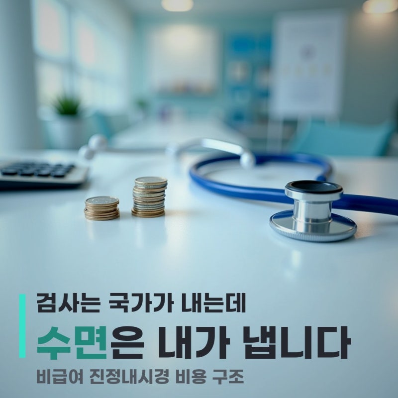 위내시경 비용 차이는 검사비 아니라 수면비에서 납니다