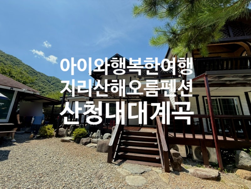 산청 내대계곡 숙소 추천, 지리산해오름펜션 2박3일 솔직후기