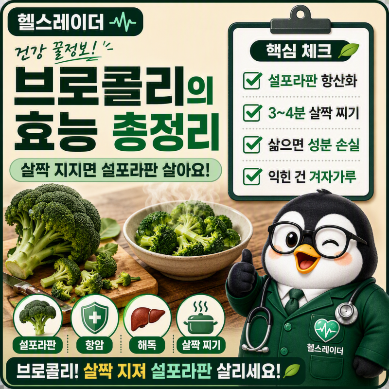 브로콜리의 효능 총정리 (설포라판·항암·조리법·주의사항)