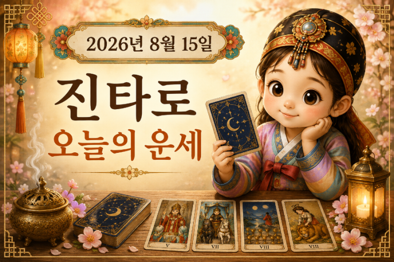 진타로 운명의 연금술 2026년 8월 15일 토. 병오년 · 병신월 · 신유일 오늘의운세