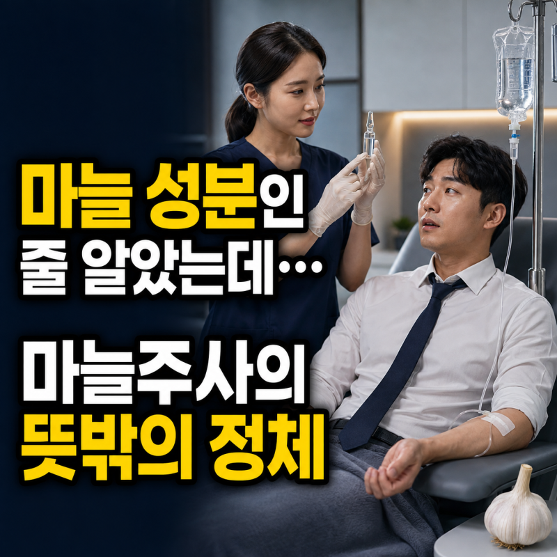 “마늘 성분이 들어간 줄 알았습니다” 피로할 때 맞는 마늘주사의 뜻밖의 정체