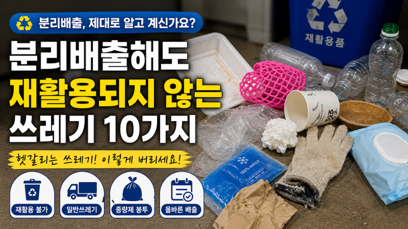 분리배출해도 재활용되지 않는 쓰레기 10가지｜헷갈리는 분리수거 제대로 버리는 법