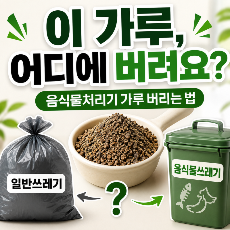 음식물처리기 가루 처리·버리는 법｜일반쓰레기? 음식물쓰레기?