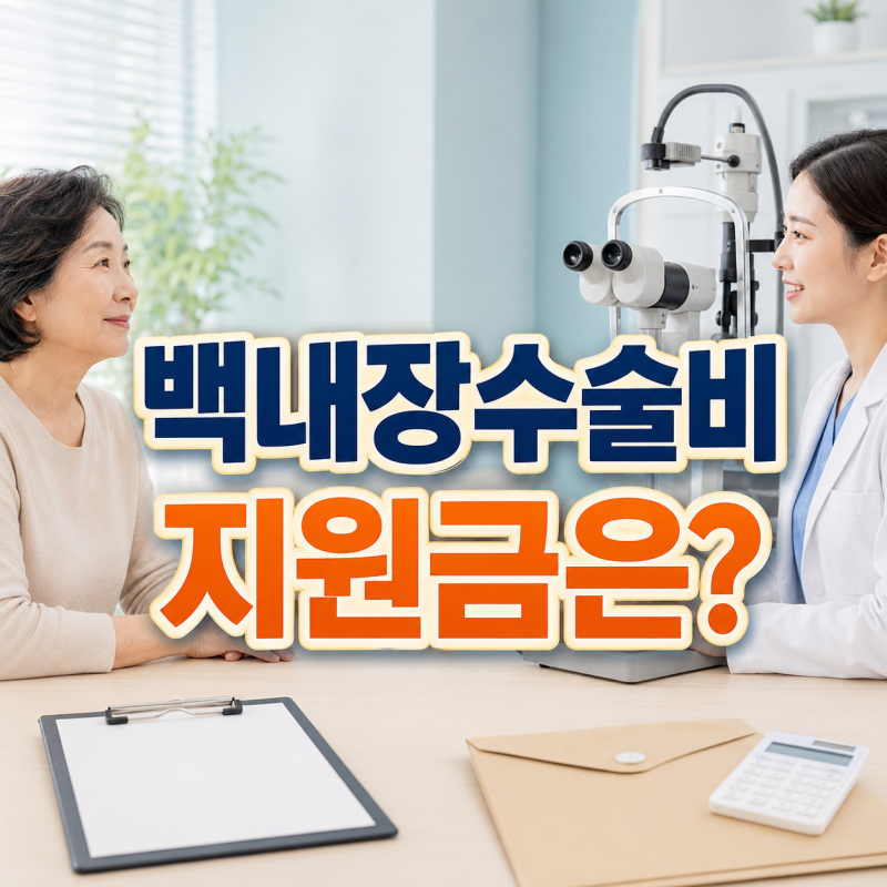 백내장 수술비 지원금 얼마일까? 신청 조건 및 지역 Q&A
