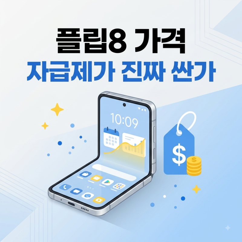 갤럭시Z플립8 가격, 자급제가 진짜 싼가 (통신사 비교)