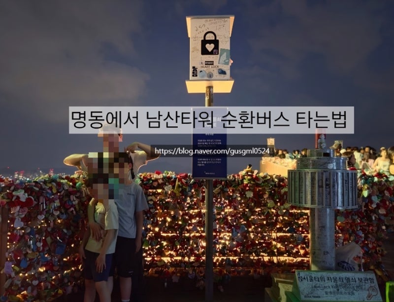 명동에서 남산타워 가는 순환버스 타는법 (정류장,노선도) 서울N타워 가는법
