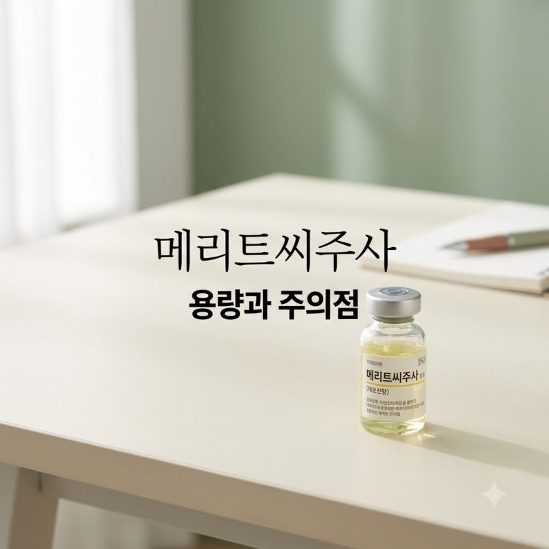 메리트씨주사 1일 1000mg 투여 전 반드시 따져볼 3가지 수치 기준