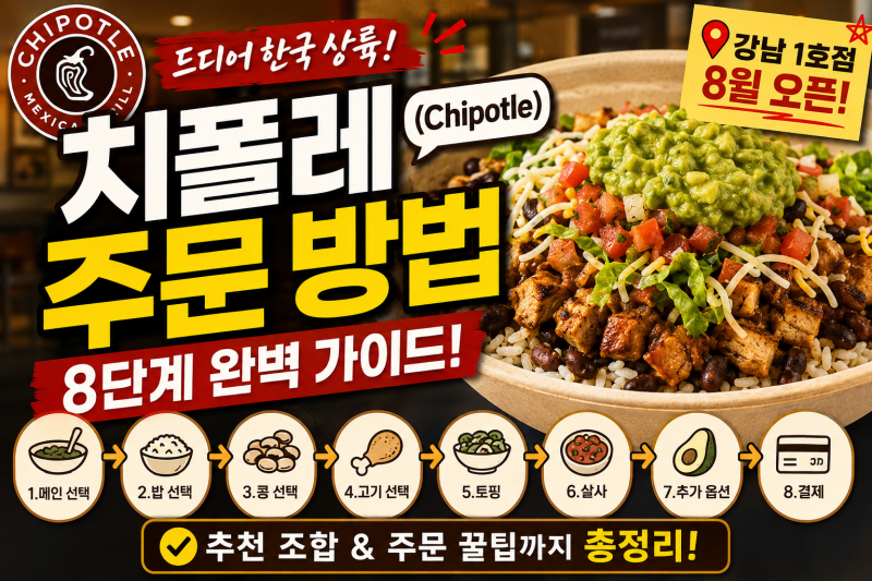 치폴레 주문방법 총정리! 메뉴·토핑·살사 선택법부터 추천 조합까지