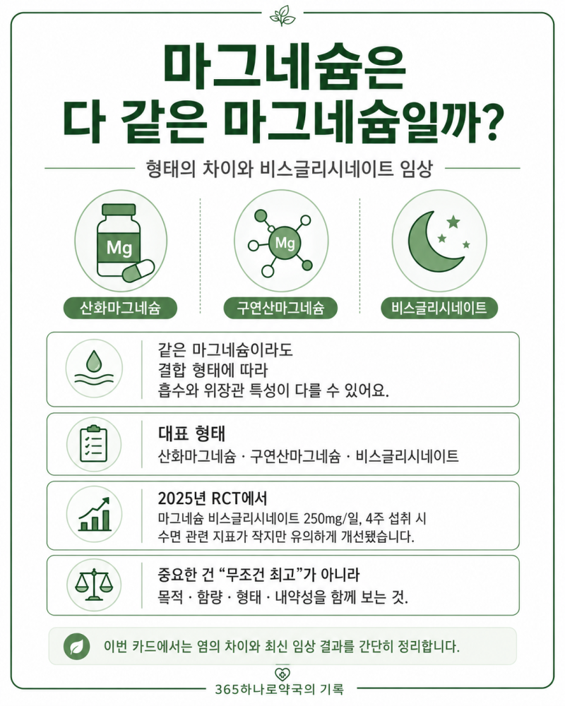 [번외의 기록] 마그네슘은 다 같은 마그네슘일까?