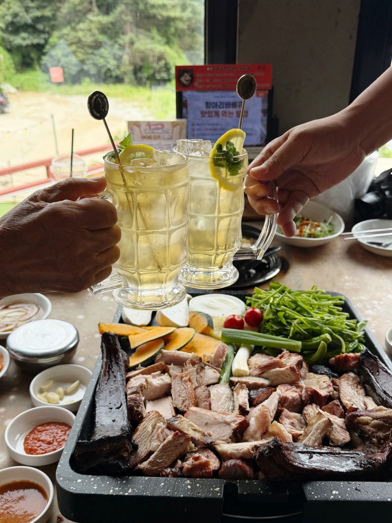 경기도 양평 용문산맛집 대디스바베큐 항아리바베큐 포함 패밀리세트 시식후기