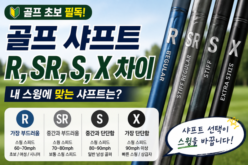 골프 샤프트 R·SR·S·X 차이, 어떤 걸 선택해야 할까?