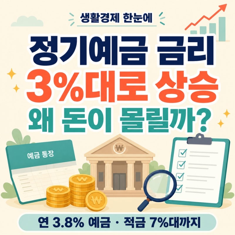 정기예금 금리 3%대 복귀｜요즘 은행에 돈이 몰리는 이유는?