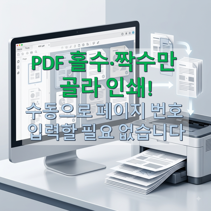 [PDF 꿀팁] PDF 문서 홀수·짝수 페이지 구분 인쇄하는 방법 (알PDF & 어도비 아크로뱃)