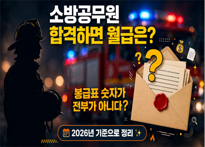 소방공무원 월급 2026년 기준 총정리! 소방공무원 봉급표와 수당, 2027년 월급까지 한 번에 알....