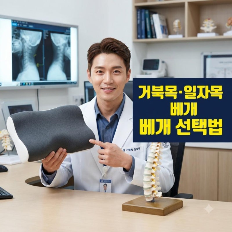 "베개만 바꿔도 통증이 줄어들까?" 거북목 일자목 베개 선택법과 C자 커브 교정 생활습관