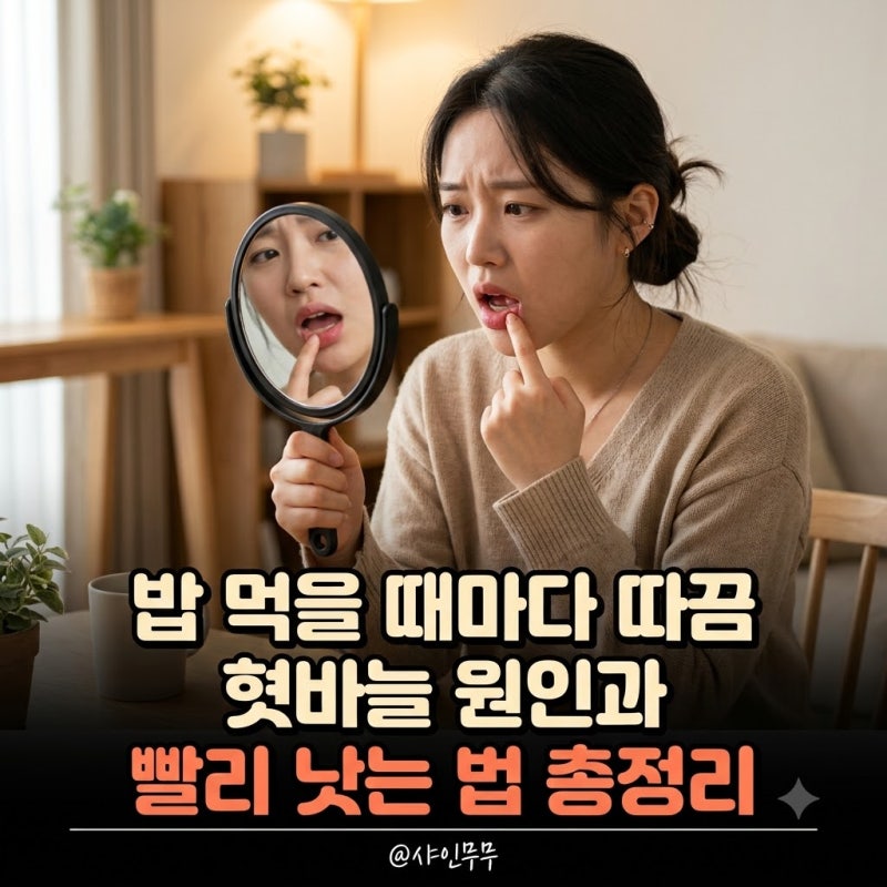 "밥 먹을 때마다 따끔" 혓바늘 원인과 빨리 낫는 법 5가지 총정리