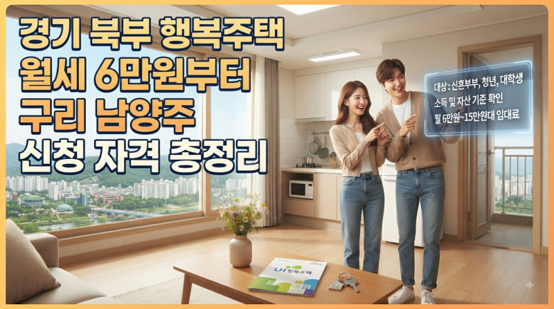 경기 북부 행복주택 월세 6만원부터 구리 남양주 신청 자격 총정리