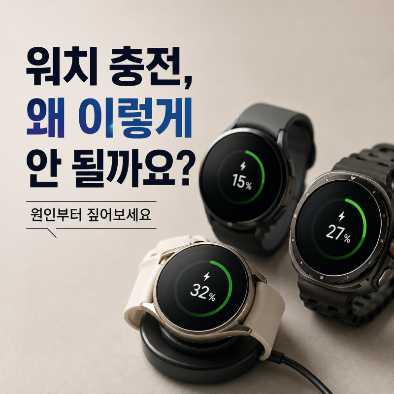 갤럭시 워치9·워치8·울트라2 충전 속도 느릴 때, 원인부터 짚어보세요