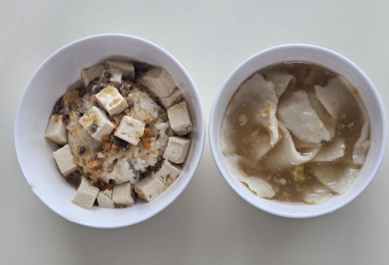 다진 채소로 만든 저녁! 어린이 마파두부와 수제비국