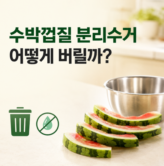 수박껍질 분리수거 어떻게 할까? 음식물쓰레기 버리는 법