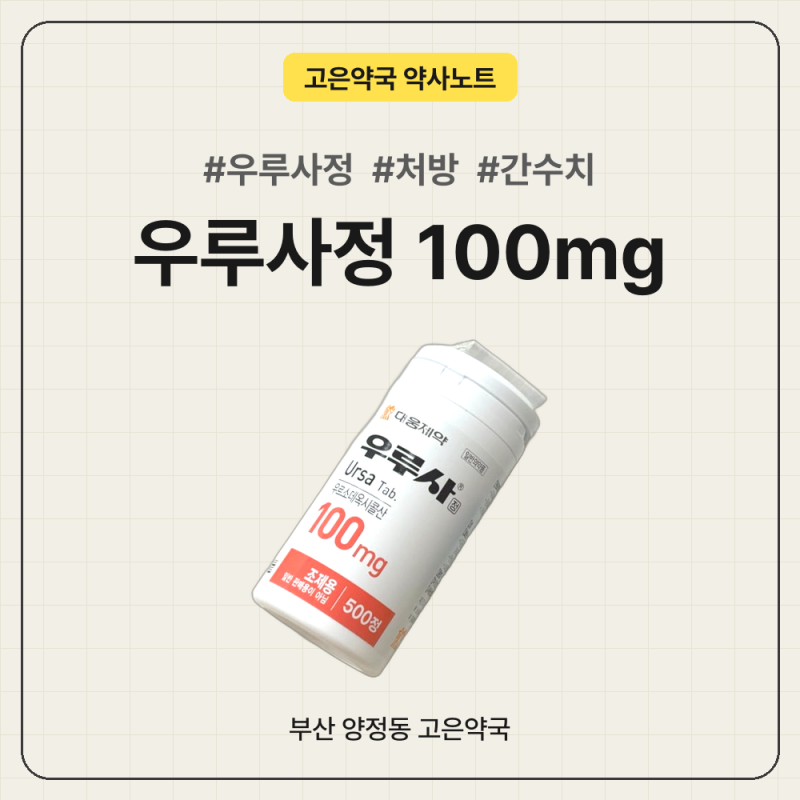 우루사정 100mg, 간수치 낮추는 데 도움이 될까?밀크씨슬과 어떤 점이 다를까?