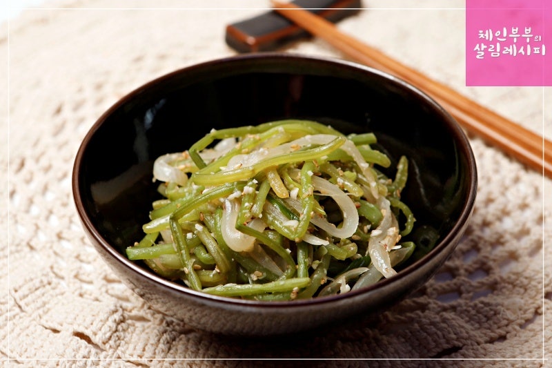 고구마줄기볶음 레시피 제철 고구마순볶음 맛있게 만드는 법 ./ 고구마줄기 손질법