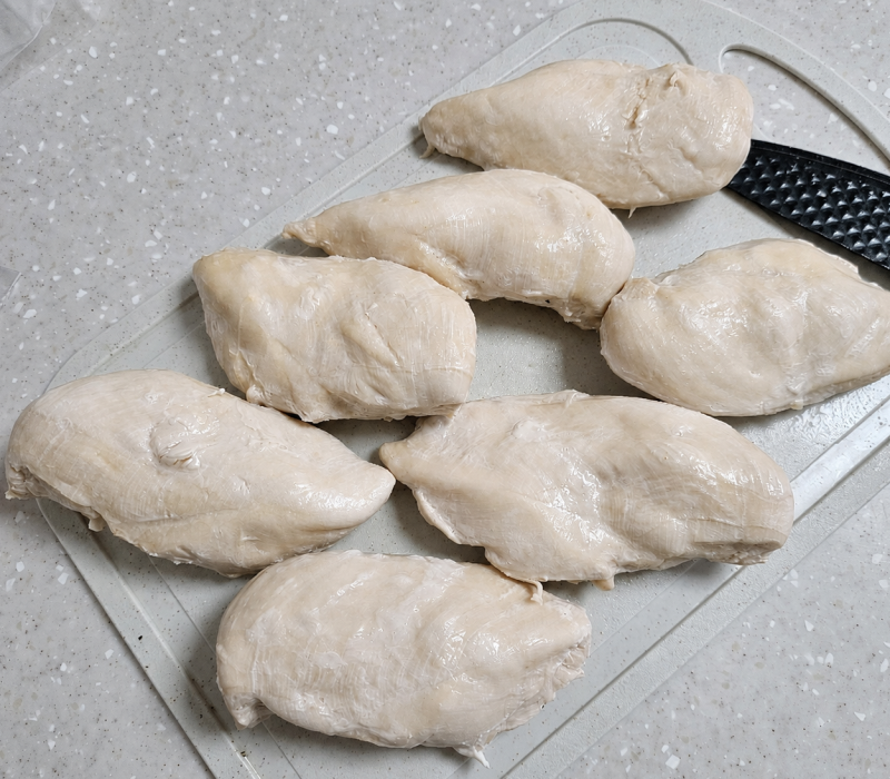 닭가슴살 잡내 없이 찌는 법｜냉장 닭가슴살 2kg 손질, 촉촉하게 쪄서 냉동보관 까지