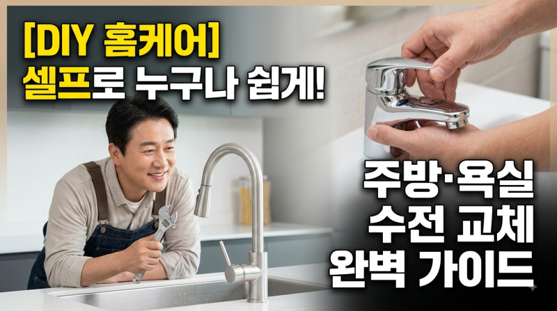 [DIY 홈케어] 셀프로 누구나 쉽게! 주방·욕실 수전 교체 완벽 가이드