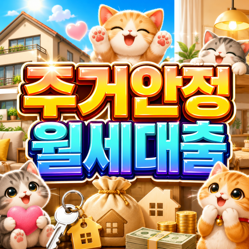 2026 주거안정월세대출 월 최대 60만원 총 1440만원 연 1.3% 최대 혜택 받는 조건은!?