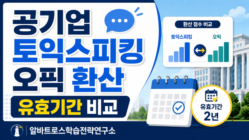 공기업 토익스피킹 오픽 점수 환산과 유효기간 비교