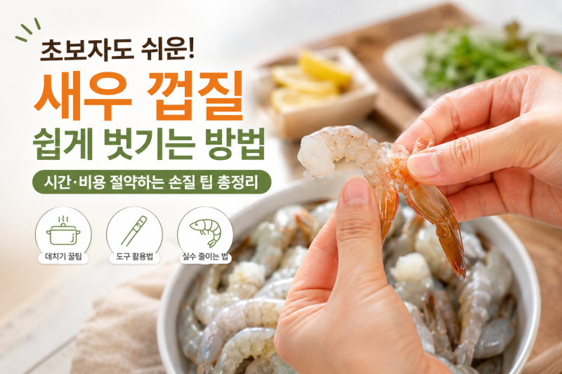 새우 껍질 쉽게 벗기는 방법