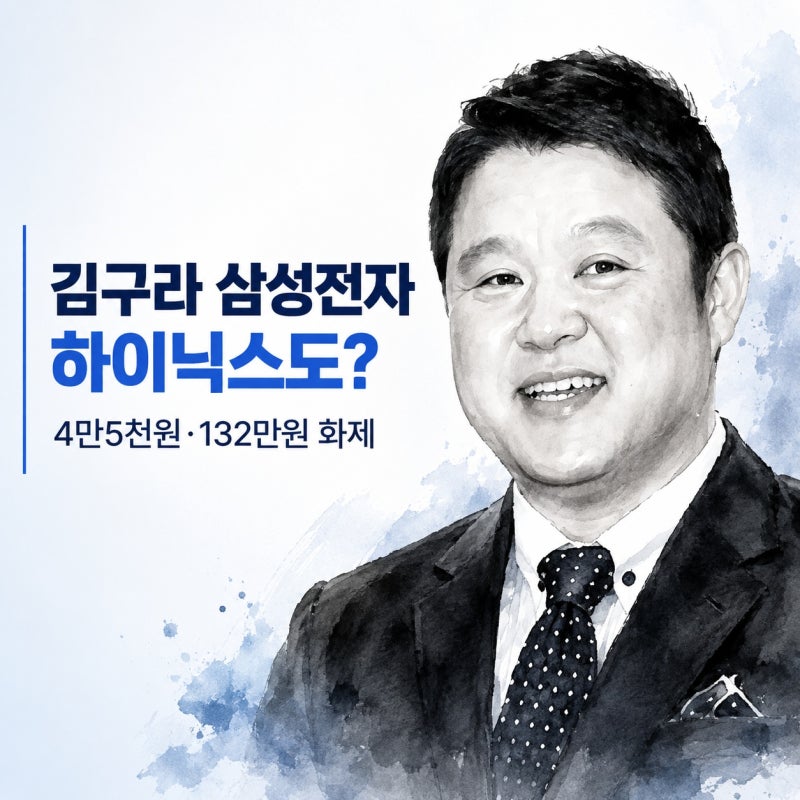 김구라, 삼성전자 4만5천원에 샀다…하이닉스 132만원에도 들어갔나