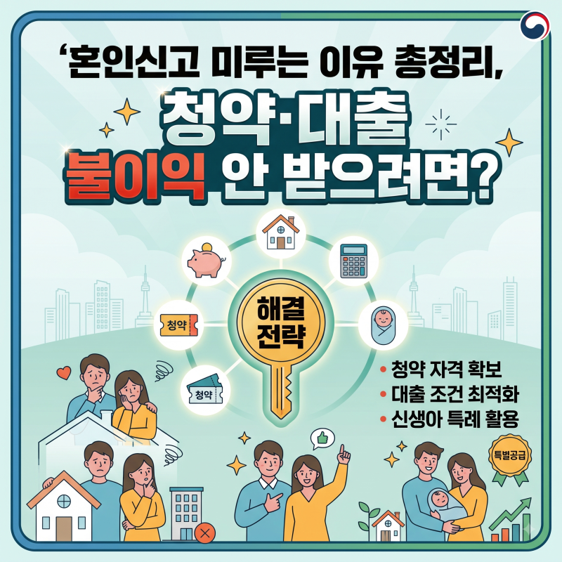 혼인신고 미루는 이유 총정리, 청약·대출 불이익 안 받으려면?