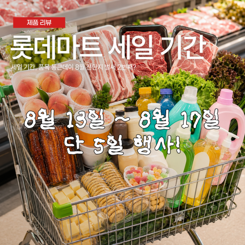 롯데마트 세일 기간, 품목 통큰데이 8월 전단지 벌써 2번째?