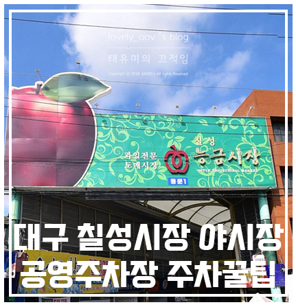대구 칠성시장 야시장 주차장 공영주차장 주차 알려드릴게요!