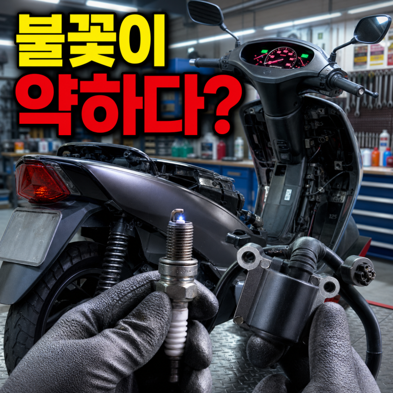 PCX125 점화코일 고장 증상, 크랭킹·약한 불꽃 점검 7단계