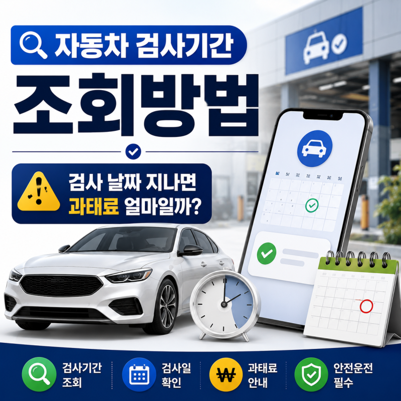 자동차 검사기간 조회방법｜검사 날짜 지나면 과태료 얼마일까?