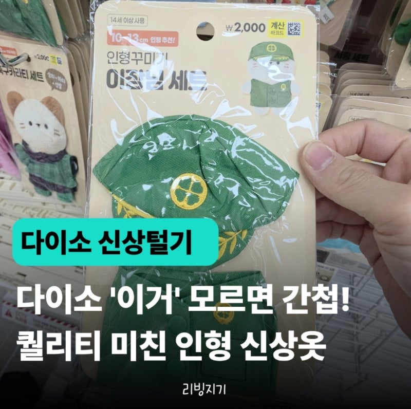 다이소 '이거' 알면 인형 덕후 인정! 품절 대란 예상되는 다이소 신상 인형옷 총정리