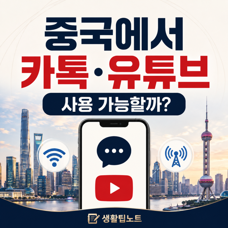 중국에서 카카오톡·유튜브 사용 가능할까? 로밍·eSIM 차이