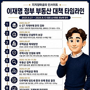 이재명 정부 부동산 대책 총정리 - 6·27 대출규제부터 8·13 수도권 23만호+α 공급까지
