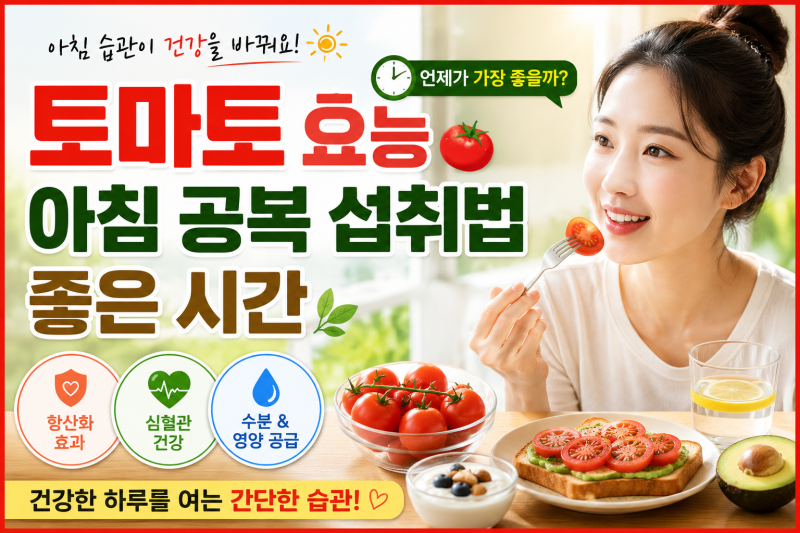 토마토효능 아침 공복 섭취법과 좋은 시간
