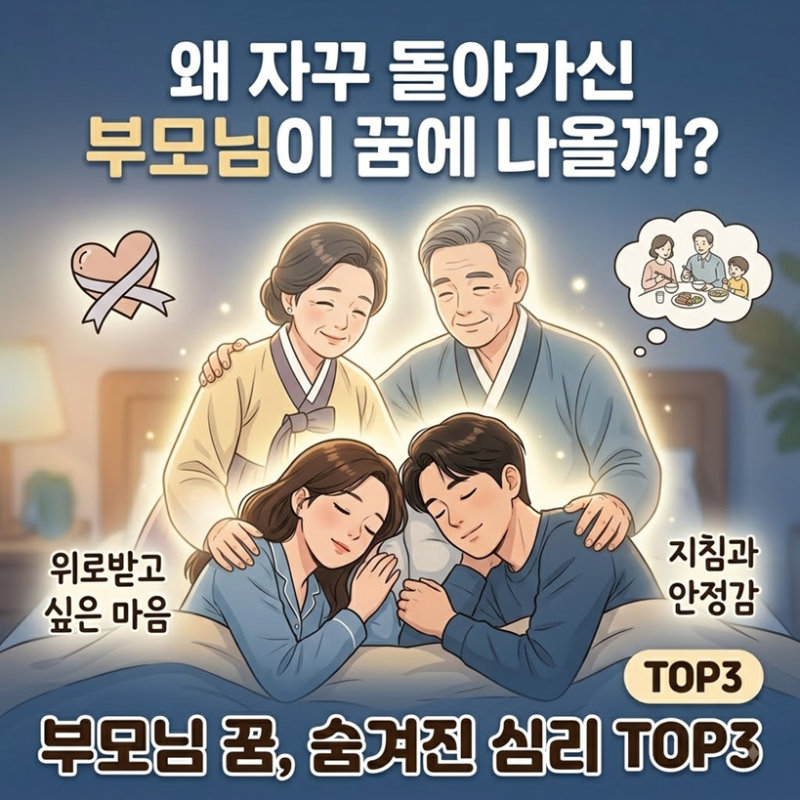 왜 자꾸 돌아가신 부모님이 꿈에 나올까? 부모님 꿈, 숨겨진 심리 TOP3 (심리학이 알려준다!)